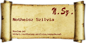 Notheisz Szilvia névjegykártya