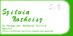 szilvia notheisz business card